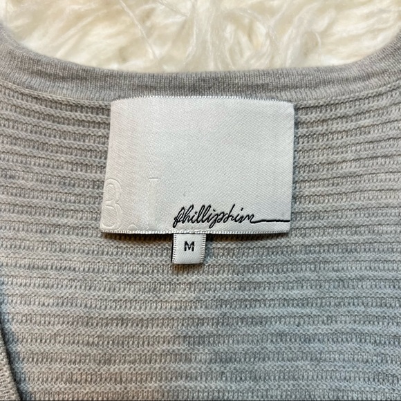 3.1 Phillip Lim Grey Stretch Knit Dress Medium - Picture 2 of 5